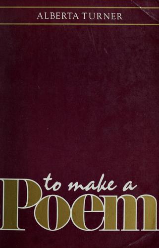 Cover for To make a poem