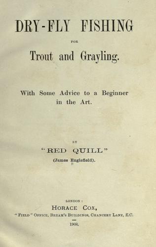 Cover for Dry-fly fishing for trout and grayling
