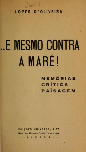 Cover for E mesmo contra m maré