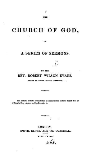 Cover for The Church of God, sermons
