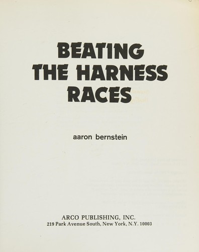 Cover for Beating the harness races
