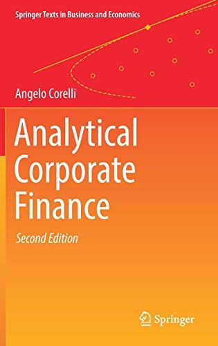Cover for Analytical Corporate Finance