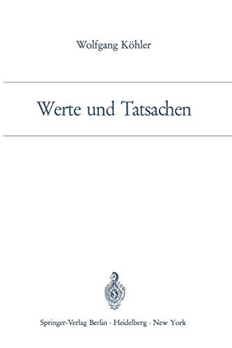 Cover for Werte und Tatsachen