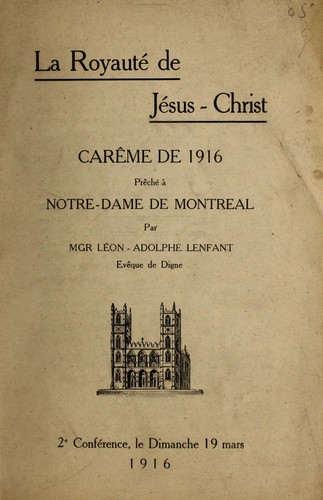 Cover for La royauté de Jésus-Christ
