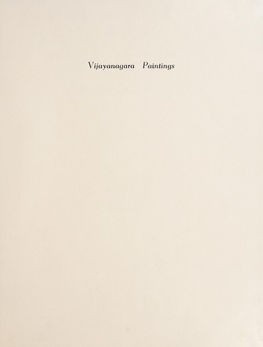 Cover for Vijayanagara paintings