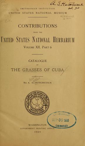 Cover for Catalogue of the grasses of Cuba.