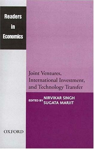 Cover for Joint ventures, international investment and technology transfer