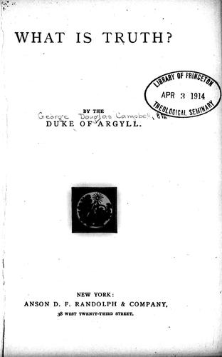 Cover for What is truth?