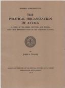 Cover for The political organization of Attica