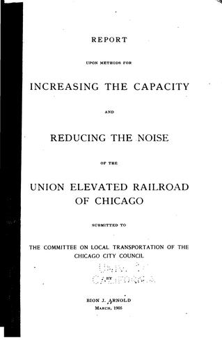 Cover for Report Upon Methods for Increasing the Capacity and Reducing the Noise of ...