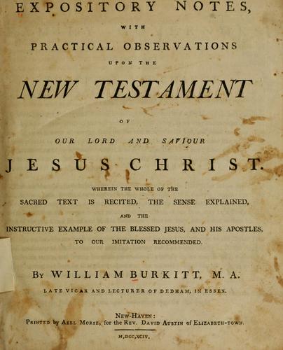 Cover for Expository notes, with practical observations upon the New Testament of our Lord and Saviour Jesus Christ