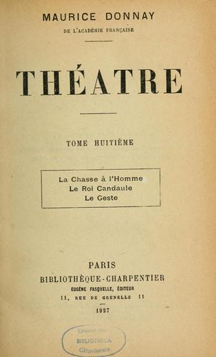 Cover for Théâtre