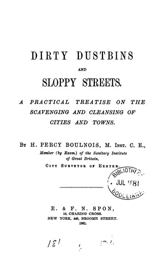 Cover for Dirty dustbins and sloppy streets