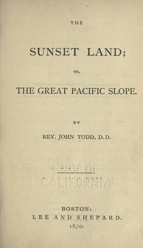 Cover for The sunset land
