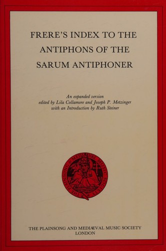 Cover for Frere's index to the antiphons of the Sarum antiphoner