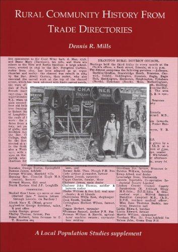 Cover for Rural Community History from Trade Directories (Local Population Studies Supplement)