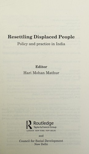 Cover for Resettling displaced people