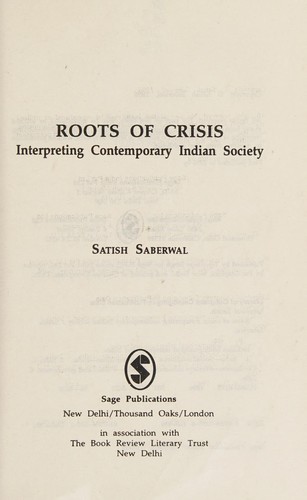 Cover for Roots of crisis