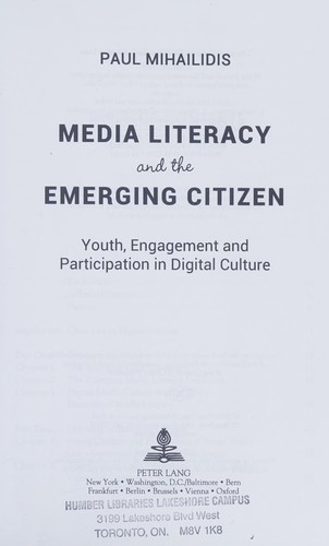 Cover for Media literacy and the emerging citizen