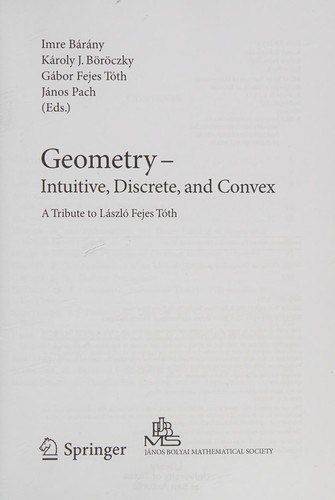 Cover for Geometry - Intuitive, Discrete, and Convex