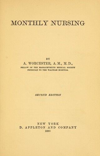 Cover for Monthly nursing