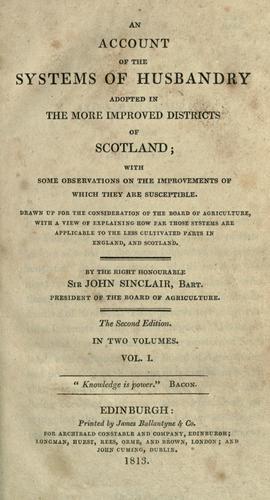 Cover for account of the systems of husbandry adopted in the more improved districts of Scotland ...