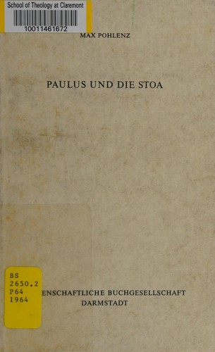 Cover for Paulus und die Stoa