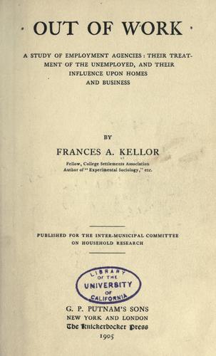 Cover for Out of work