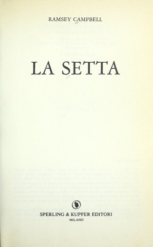 Cover for La setta