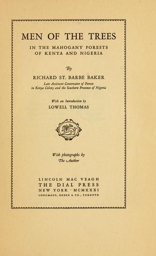 Cover for Men of the trees