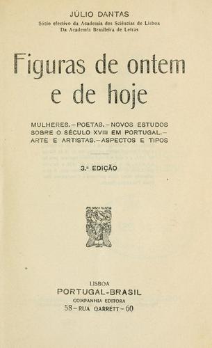 Cover for Figuras de ontem e de hoje