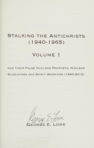 Cover for Stalking the Antichrists (1940-1965) Volume 1