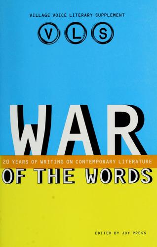 Cover for War of the words