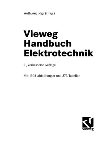 Cover for Vieweg Handbuch Elektrotechnik