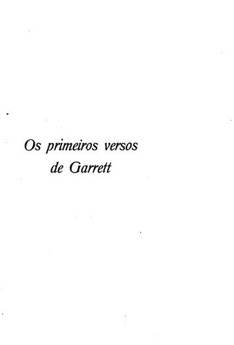 Cover for Os primeiros versos de Garrett