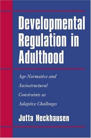 Cover for Developmental Regulation in Adulthood