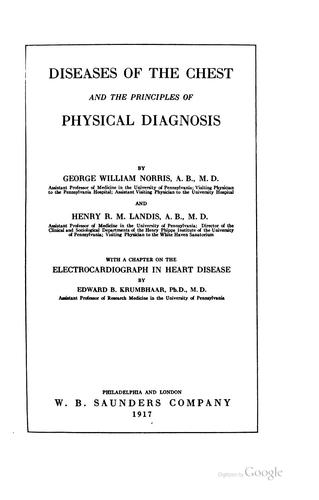 Cover for Diseases of the chest and the principles of physical diagnosis