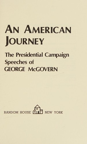 Cover for An American journey