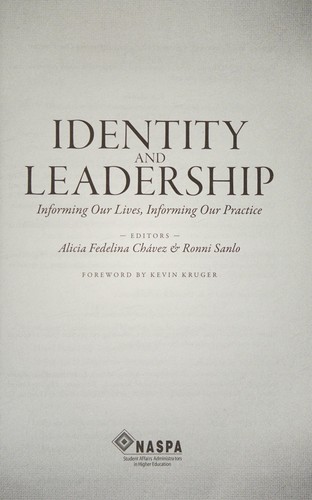 Cover for Identity and leadership