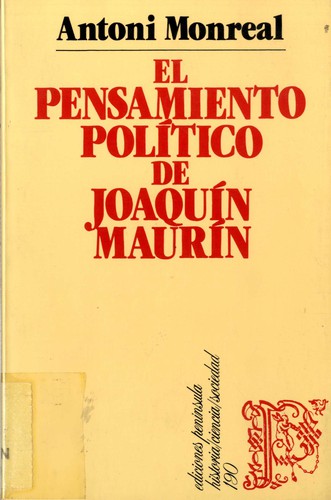 Cover for El pensamiento político de Joaquín Maurín