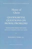 Cover for Quodlibetal questions on moral problems