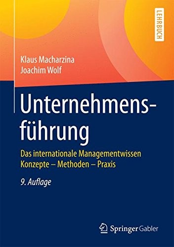 Cover for Unternehmensführung