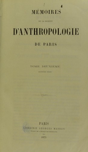 Cover for Instructions craniologiques et craniométriques de la Société d'anthropologie de Paris