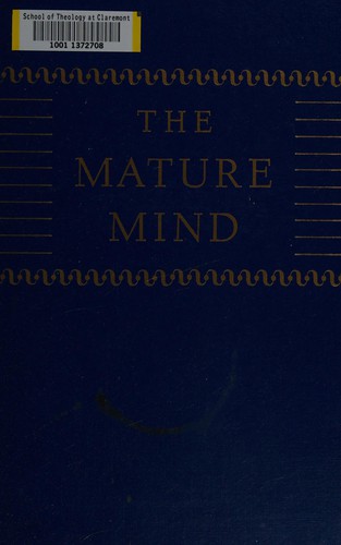 Cover for The mature mind.