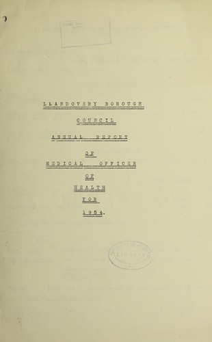 Cover for [Report 1954]