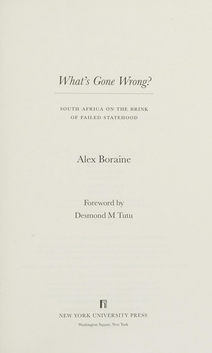 Cover for What's gone wrong?