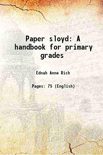 Cover for Paper sloyd A handbook for primary grades 1905 [Hardcover]
