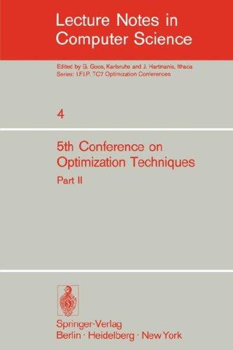 Cover for Fifth Conference on Optimization Techniques. Rome 1973