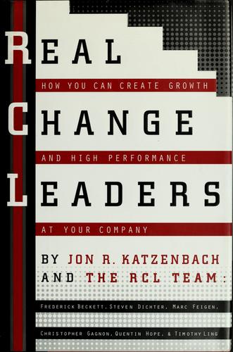 Cover for Real change leaders