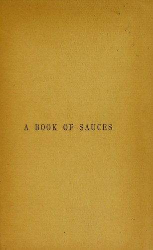 Cover for A book of sauces